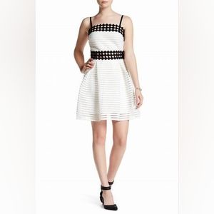 Soprano Nordstrom Yoke Eyelet Skater Dress
